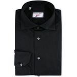 Product Color: EMANUELE MAFFEIS Overhemd ICARO SUN van stretch jersey kwaliteit, zwart