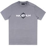 Product Color: MA.STRUM T-shirt met opdruk, grijs SS Logo Print Tee
