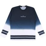 Product Color: STONE ISLAND T-shirt met lange mouwen en Shaded Print, marine blauw V0024