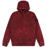 Product Color: STONE ISLAND Hoodie met Off Dye OVD effect, rood