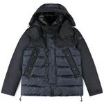 Product Color: PEUTEREY Winterjas Lich Fur met nylon details en bontkraag, zwart
