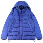 Product Color: PEUTEREY Winterjas Lich Fur met nylon details en bontkraag, blauw