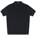 Product Color: GENTI Poloshirt met ritssluiting, zwart 