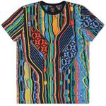 Product Color: CARLO COLUCCI T-shirt met kleurenprint, donkerblauw/geel/groen