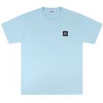 Product Color: STONE ISLAND T-shirt met logo op borst, lichtblauw