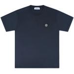 Product Color: STONE ISLAND T-shirt met logo op borst, donkerblauw