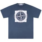 Product Color: STONE ISLAND T-shirt met Tricromia Two opdruk, marineblauw