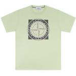 Product Color: STONE ISLAND T-shirt met Tricromia Two opdruk, lichtgroen
