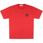 Product Color: STONE ISLAND T-shirt met logo op borst, rood