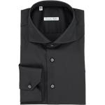 Product Color: EMANUELE MAFFEIS Zwart overhemd van stretch kwaliteit, CALLA