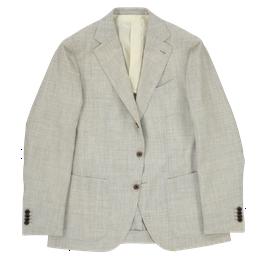 Overview image: CARUSO Half gevoerd jasje van zijde-linnen mix, beige Loro Piana®