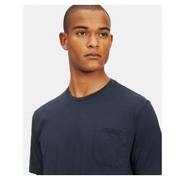 Overview second image: ASPESI Ronde hals t-shirt met borstzak, donker blauw