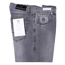 Overview image: RICHARD J. BROWN Grijze stone washed jeans met zwarte details, TOKYO