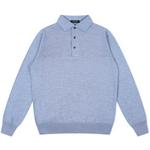 Product Color: TRUSSINI Poloshirt van merino wol, licht blauw