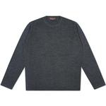 Product Color: DORIANI Ronde hals trui van wol-zijde kwaliteit, donker grijs