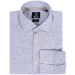 Overview image: GENTI Overhemd met skin-fit® pasvorm, gemêleerd grijs