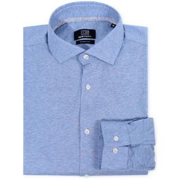 Overview image: GENTI Overhemd met skin-fit® pasvorm, gemêleerd blauw