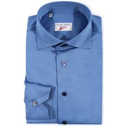 Overview image: EMANUELE MAFFEIS Overhemd ICARO SUN van stretch jersey kwaliteit, blauw