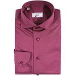 Product Color: EMANUELE MAFFEIS Overhemd ICARO SUN van stretch jersey kwaliteit, bordeaux rood