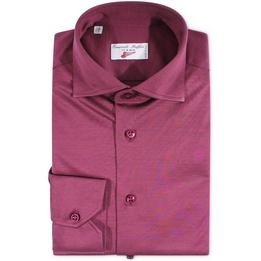 Overview image: EMANUELE MAFFEIS Overhemd ICARO SUN van stretch jersey kwaliteit, bordeaux rood