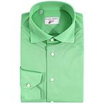 Product Color: EMANUELE MAFFEIS Overhemd SESTRI SUN van stretch piqué kwaliteit, groen