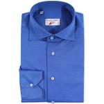 Product Color: EMANUELE MAFFEIS Overhemd SESTRI SUN van stretch piqué kwaliteit, kobalt blauw