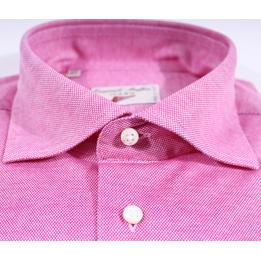 Overview second image: EMANUELE MAFFEIS Overhemd SESTRI SUN van stretch piqué kwaliteit, roze
