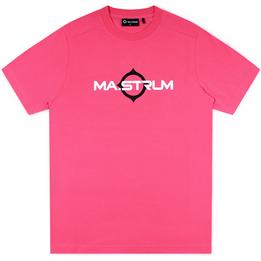 Overview image: MA.STRUM T-shirt met opdruk, roze SS Logo Print Tee