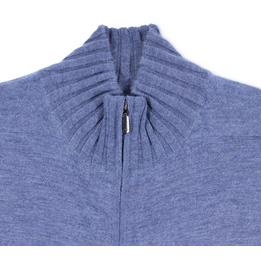 Overview second image: CESARE ATTOLINI Cashmere vest met opstaande kraag en steekzakken, jeans blauw