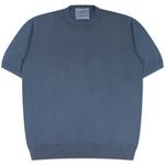 Product Color: DORIANI T-shirt van gebreid katoen, donker blauw