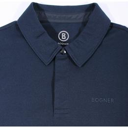Overview second image: BOGNER Poloshirt met lange mouwen en blinde knoopsluiting Timon, donker blauw