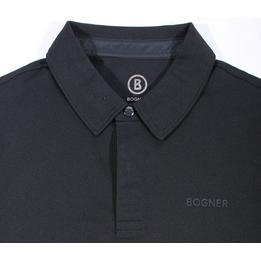 Overview second image: BOGNER Poloshirt met lange mouwen en blinde knoopsluiting Timon, zwart