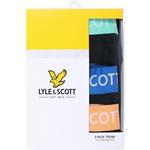Product Color: LYLE AND SCOTT 3 paar zwarte boxershorts met gekleurde band