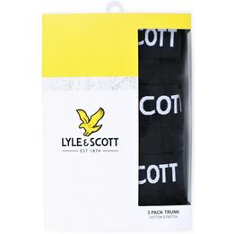 Overview image: LYLE AND SCOTT 3 paar zwarte boxershorts met zwarte band
