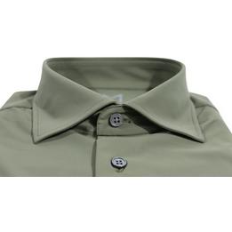 Overview second image: EMANUELE MAFFEIS Overhemd van technische stretch kwaliteit, legergroen