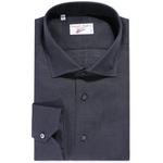 Product Color: EMANUELE MAFFEIS Linnen Icaro overhemd met donkere knopen, zwart