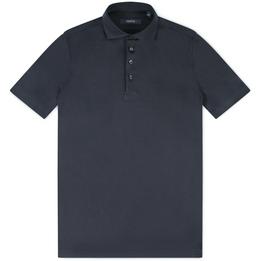 Overview image: DESOTO LUXURY Poloshirt met overhemdkraag, zwart