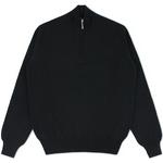 Product Color: DORIANI Cashmere trui met opstaande kraag en ritssluiting, zwart
