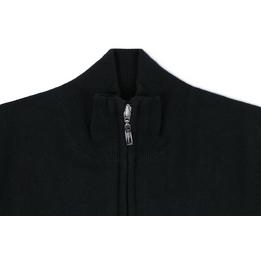 Overview second image: DORIANI Cashmere trui met opstaande kraag en ritssluiting, zwart
