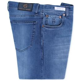 Overview image: RICHARD J. BROWN Jeans Tokyo met donkere stiksels en suède label