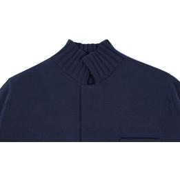 Overview second image: CESARE ATTOLINI Cashmere vest met knoopsluiting opgestikte zakken, donkerblauw