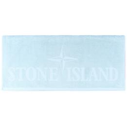 Overview second image: STONE ISLAND Strandlaken met opdruk, lichtblauw
