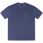 Product Color: LYLE AND SCOTT T-shirt van gewassen katoen, donkerblauw