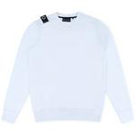 Product Color: MA.STRUM Sweater met embleem op schouder, ijsblauw