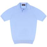Product Color: DORIANI Poloshirt met open kraag, lichtblauw
