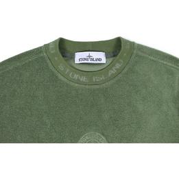 Overview second image: STONE ISLAND Sweater van badstof kwaliteit, groen