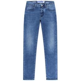 Overview second image: JACOB COHËN  Jeans Nick Slim met washed look, donkere wassing