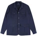 Product Color: EMANUEL BERG Safari jacket van linnenmix, donkerblauw