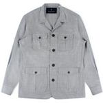 Product Color: EMANUEL BERG Safari jacket van linnenmix, lichtgrijs