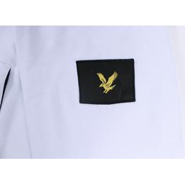 Overview second image: LYLE AND SCOTT Hoodie met Eagle label op arm, wit